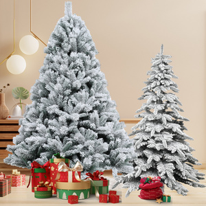 Duoyou Custom Handmade Luxury Premium Indoor Xmas Snowing Flocked Decor Christmas Tree Artificial