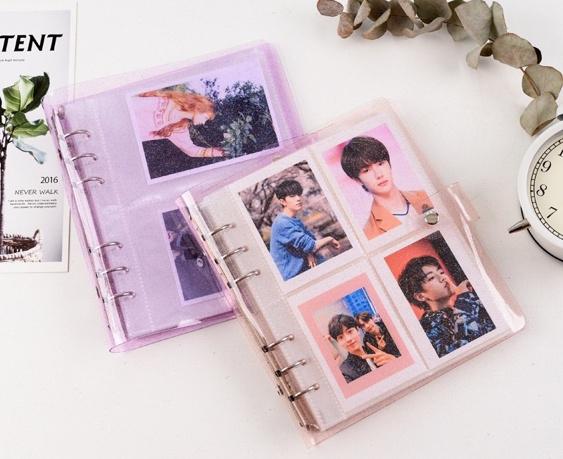 wholesale Fashion Mini PVC Binder Photo Albums shiny loose-leaf Photo Album