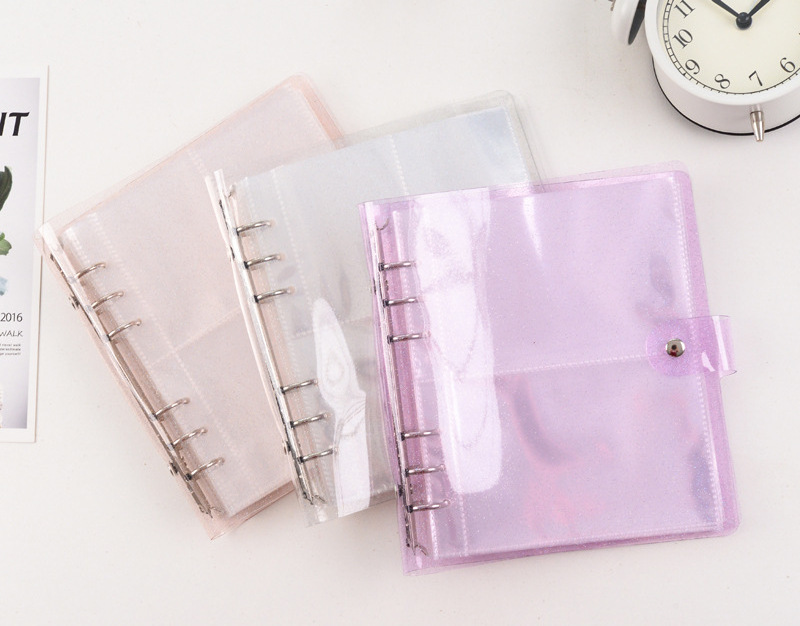 wholesale Fashion Mini PVC Binder Photo Albums shiny loose-leaf Photo Album