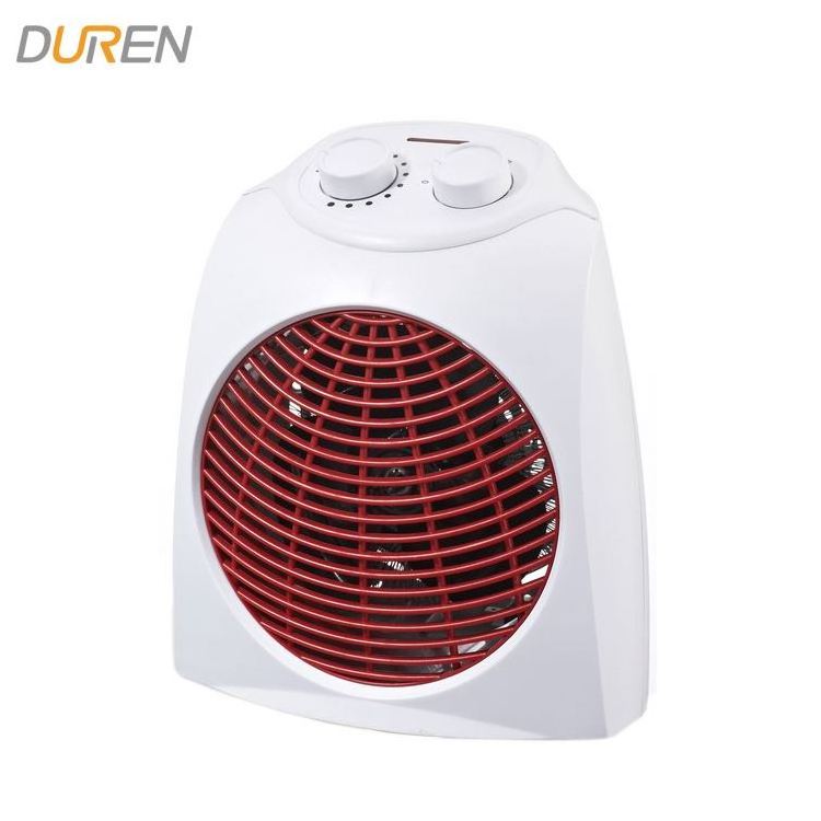 Tilt circuit breaker 1000w 2000w small heater fan thermostat control ABS plastic housing bathroom fan heater