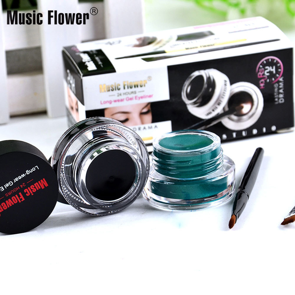 Daxin Wholesale High Quality Music Flower Makeup 24 Hours Long Lasting Waterproof Eyeliner Gel With Brush