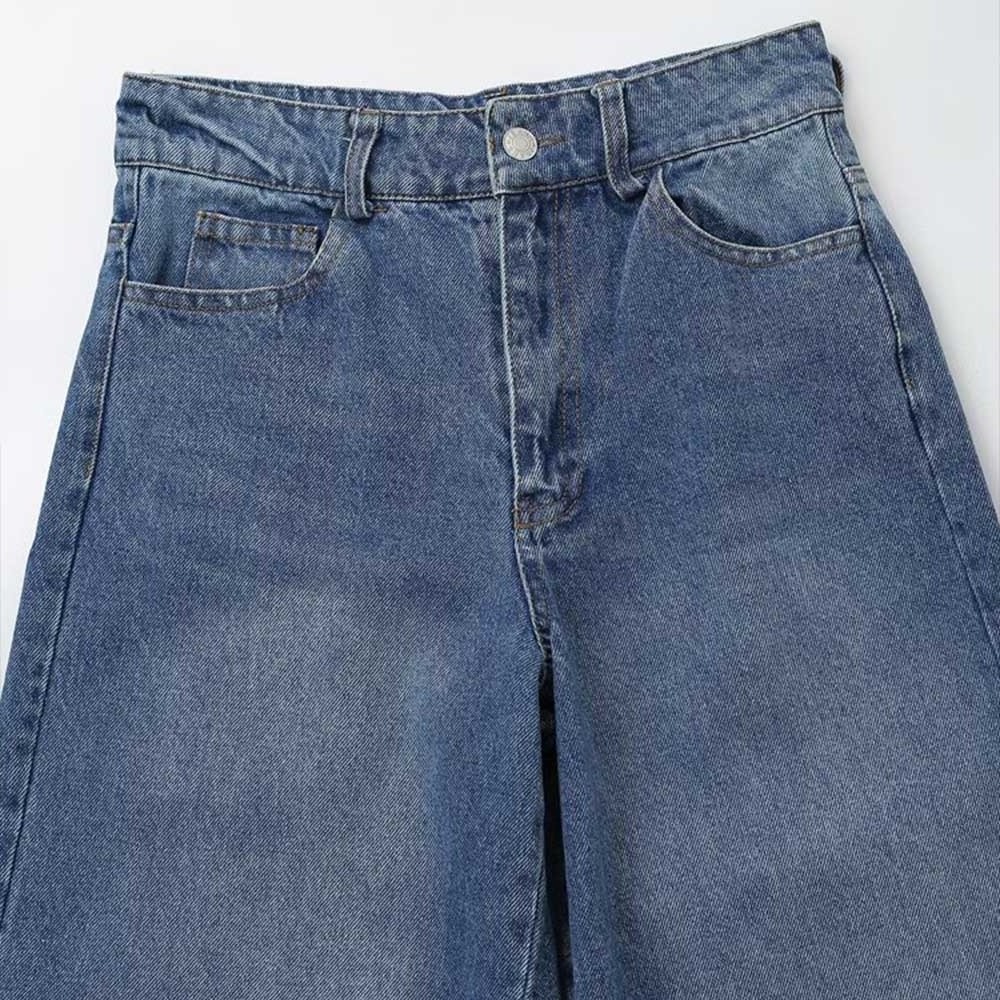 PB&ZA Women 2024 New Chic Fashion Straight barrel Jeans Vintage High waist Zipper Fly Female Denim Pants Mujer