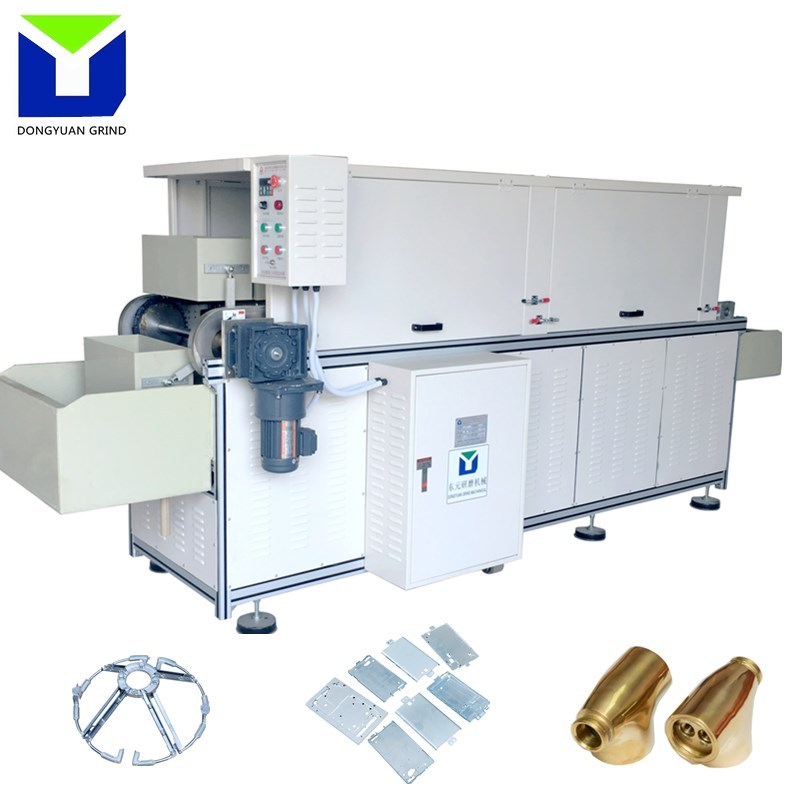 Fully automatic stainless steel parts and gemstone magnetic abrasive polishing machine.