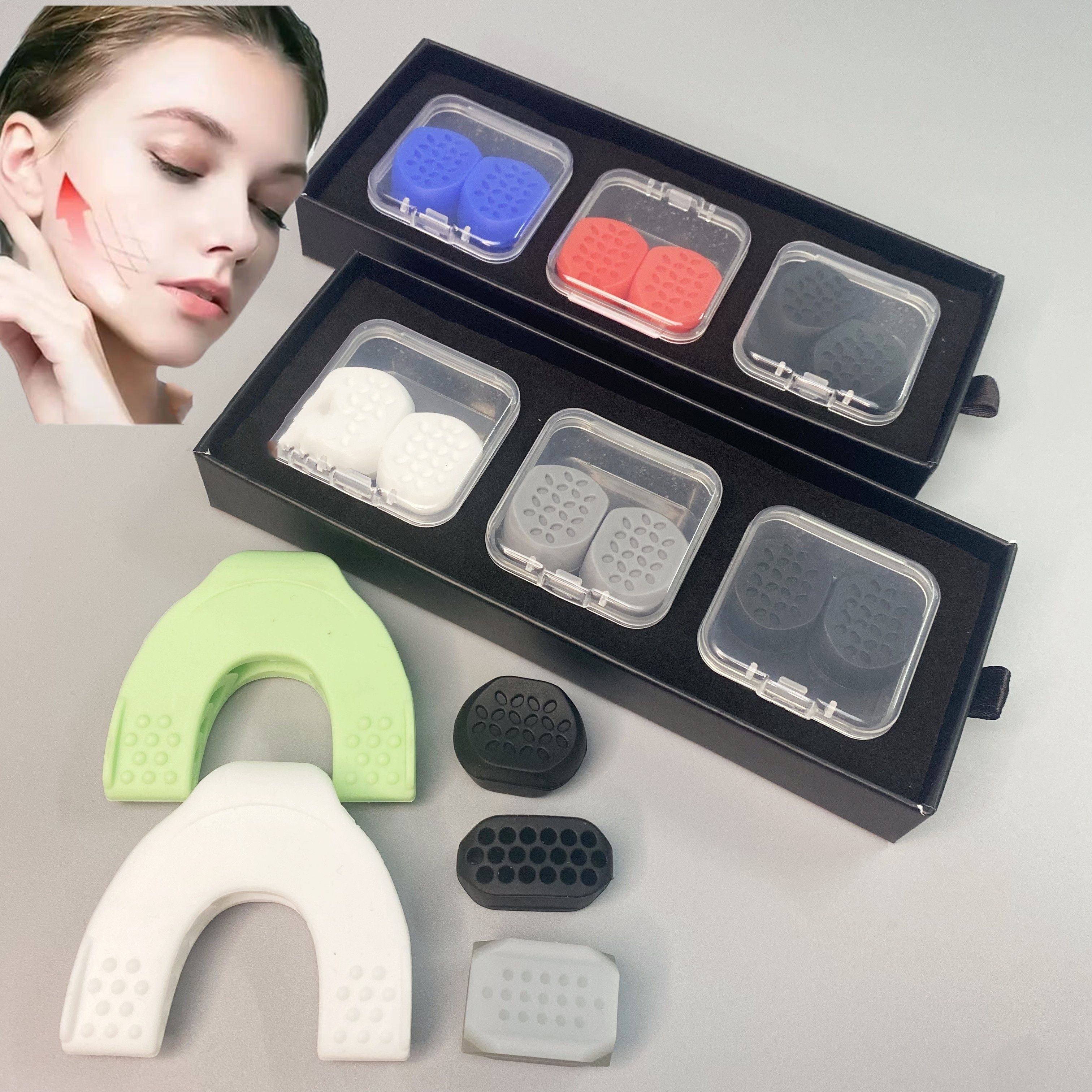 2024 New Face Chewing And Neck Toning Device Toner Facial Fitness Jaw Size Jaw Line Mouth Trainer Ball Exercise Jawline Exercise