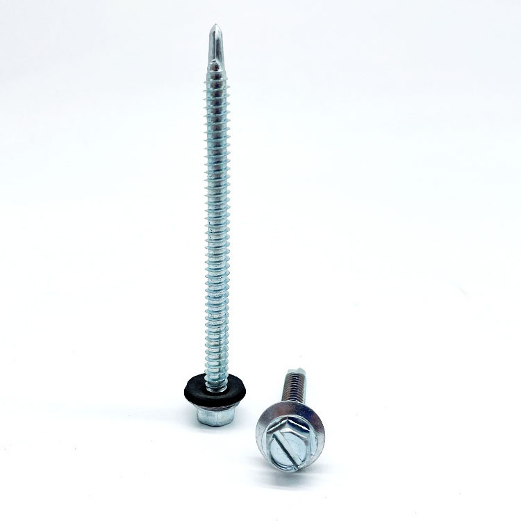 Dingzhou Metal Galvanized Stainless Steel Hex Rubber Washer Head Self Drilling Screw Roofing Screws