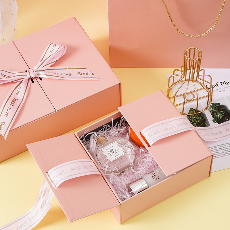 Premium Gift Set Packaging Box With Ribbon