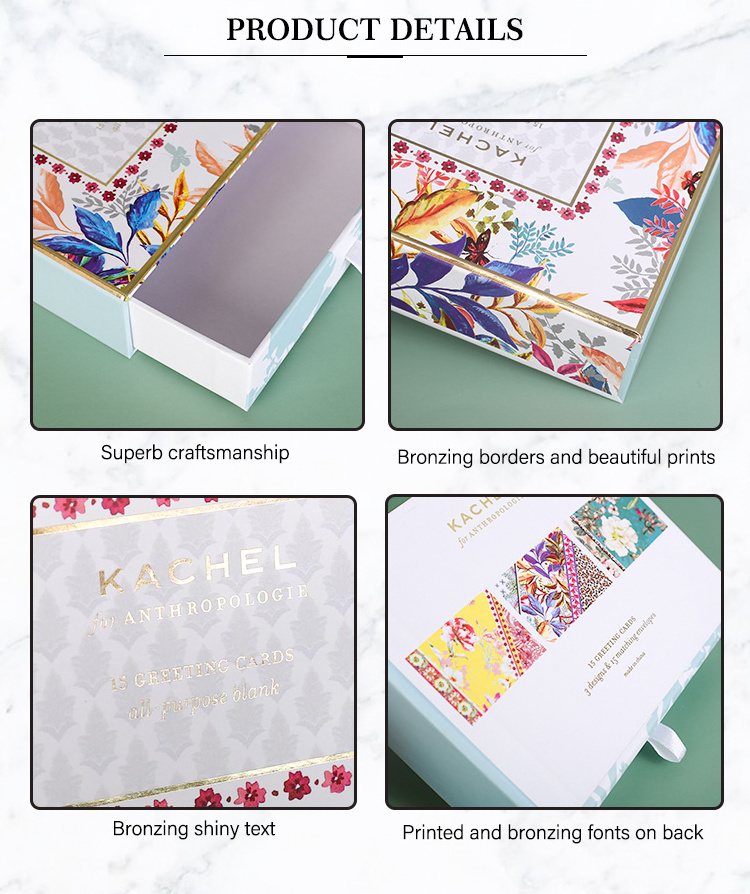 Customized Empty Drawer Cosmetic Packaging Cardboard Box With Label