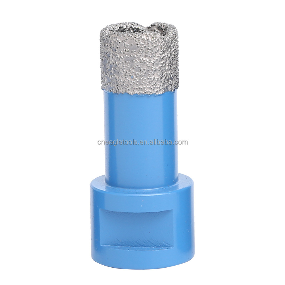 Crawnedeagle Vacuum Brazed M14 Diamond Tile Core Drill Bits for Ceramic and Porcelain Dry Drilling Tools