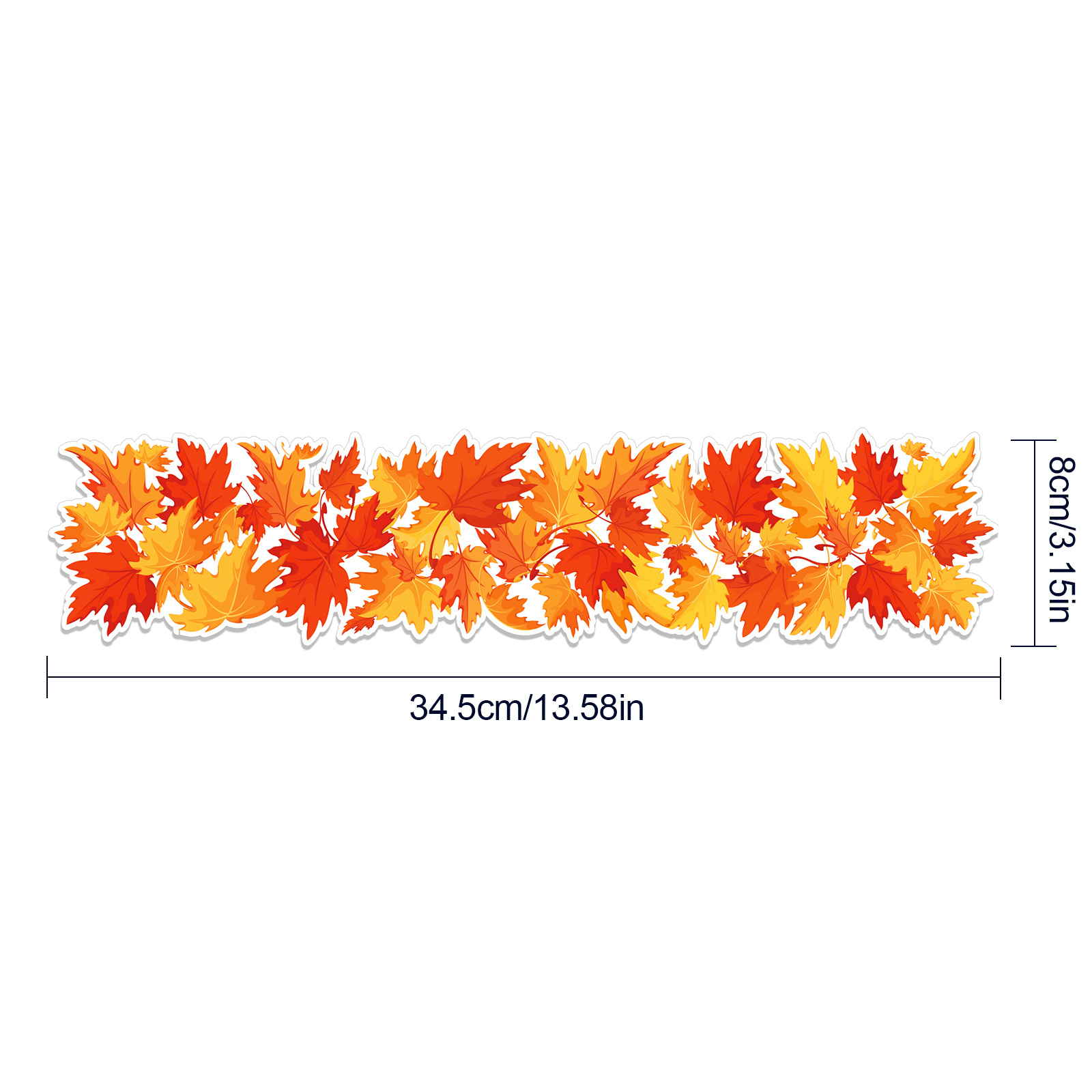 Huancai Autumn Maple Leaves Bulletin Board Border Trim Fall Stickers Roll Self Adhesive Decals for Thanksgiving Party Supplies