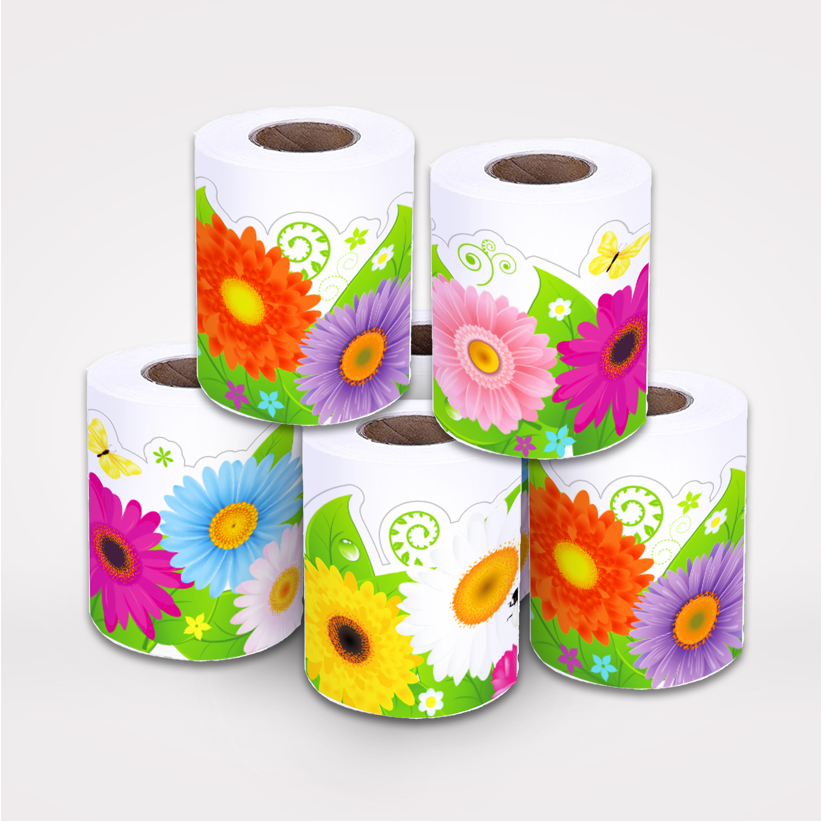 Huancai Spring Flowers Bulletin Board Border Chalkboard Trim Floral Stickers Roll Self Adhesive Decals for School Party Supplies