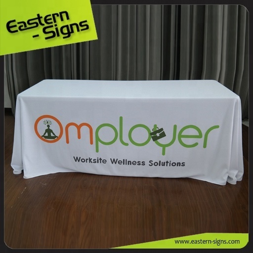 printing logo custom print full color table cloth table cover