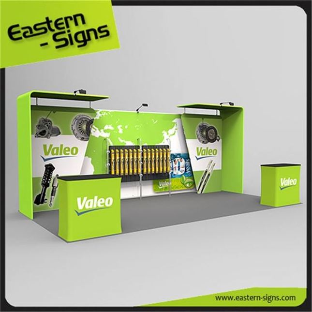 Latest tension fabric full color display promotion hire expo trade show booth