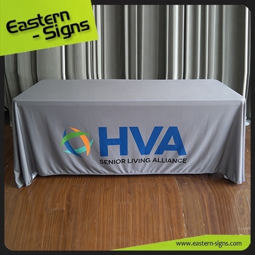 printing logo custom print full color table cloth table cover