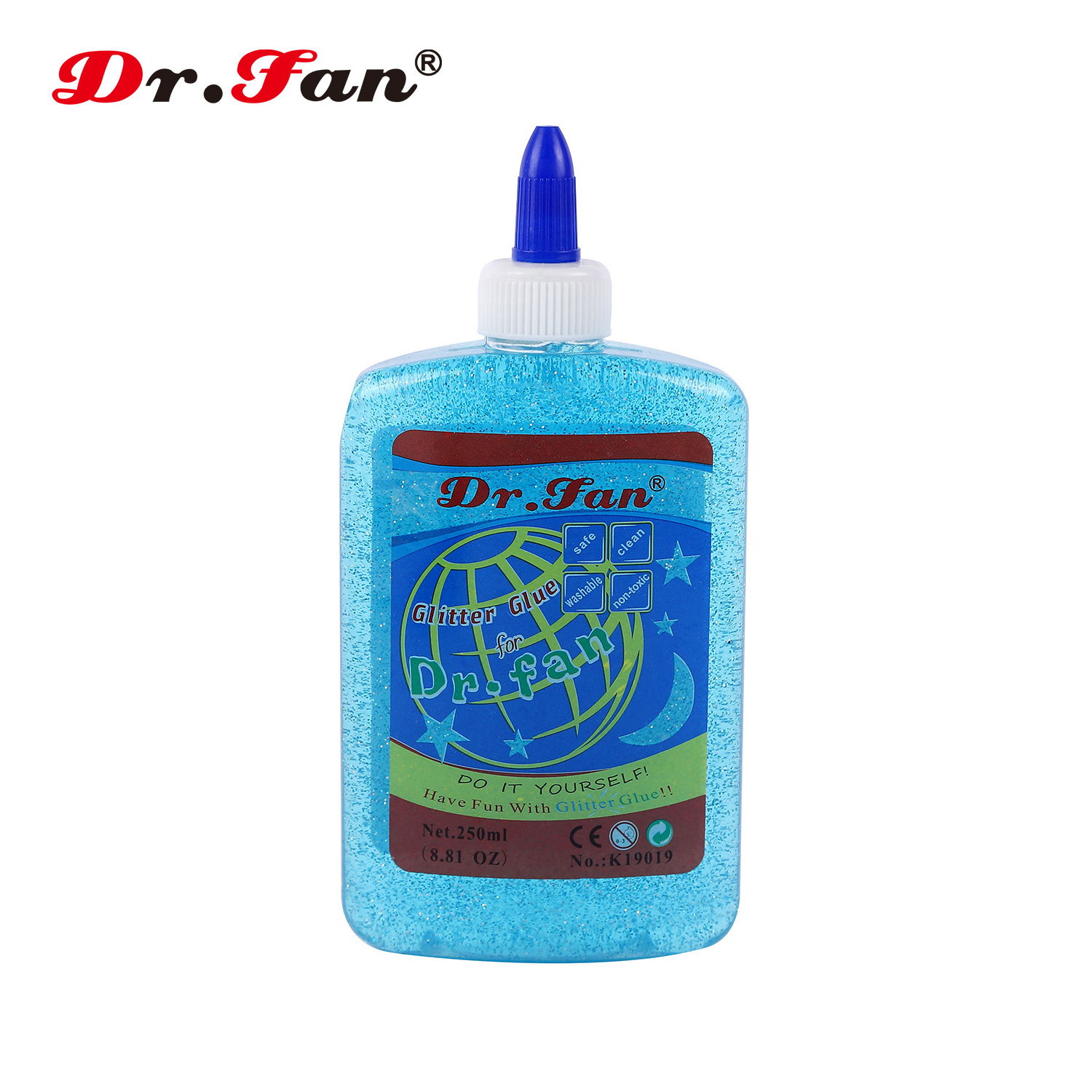 NEW Dr.fann 150 ml liquid glitter glue for slime kids clay white glue