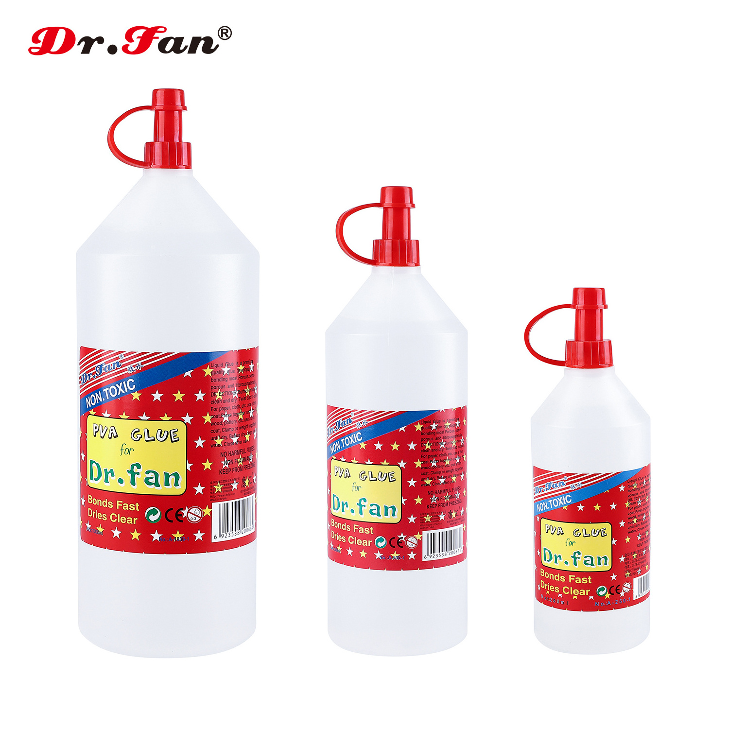 DR.FAN CLEAR GLUE 500 ML Kids Safety Non Toxic Liquid PVA Washable White Craft Glue for Office and School  DIY OEM CRYSTAL GLUE