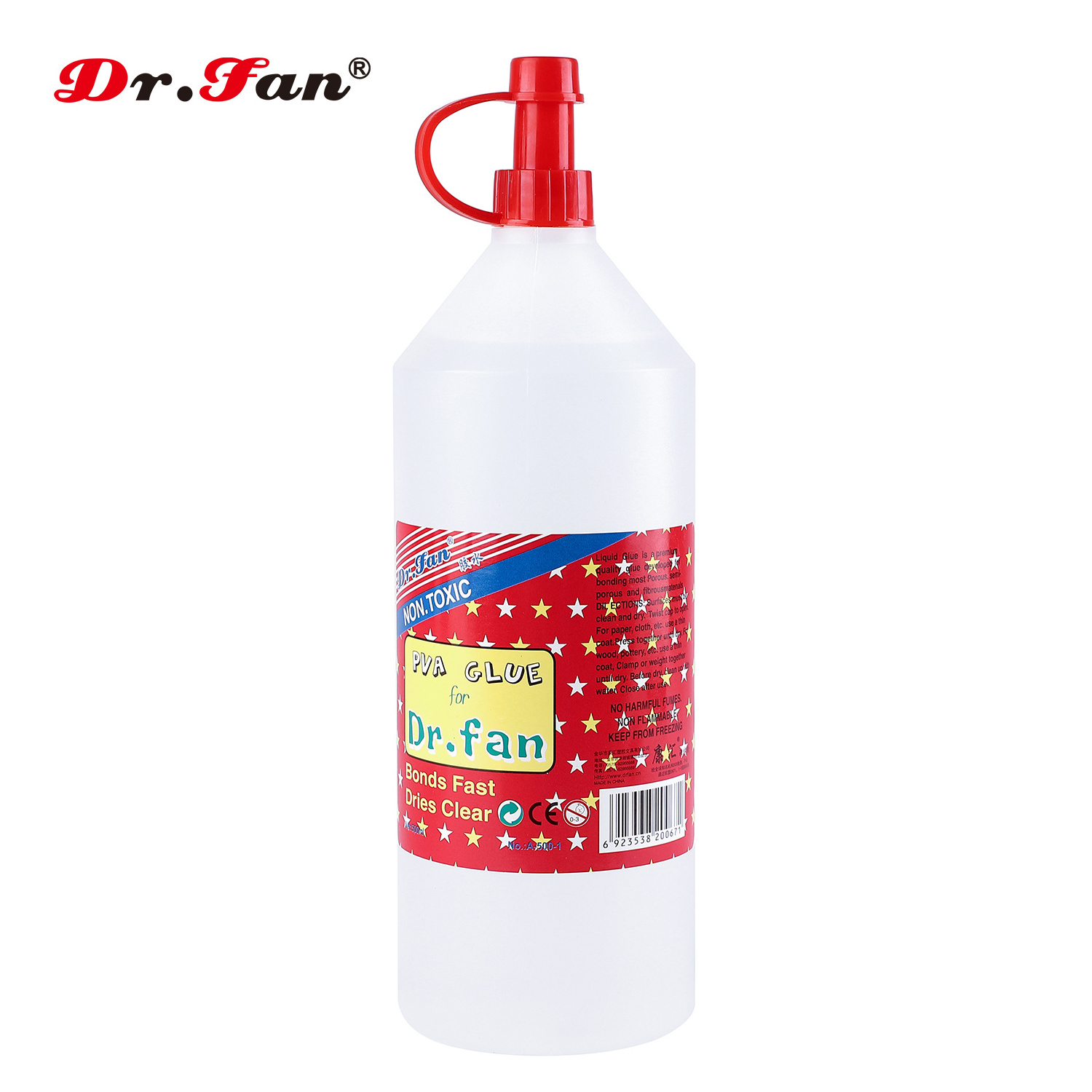 DR.FAN CLEAR GLUE 500 ML Kids Safety Non Toxic Liquid PVA Washable White Craft Glue for Office and School  DIY OEM CRYSTAL GLUE