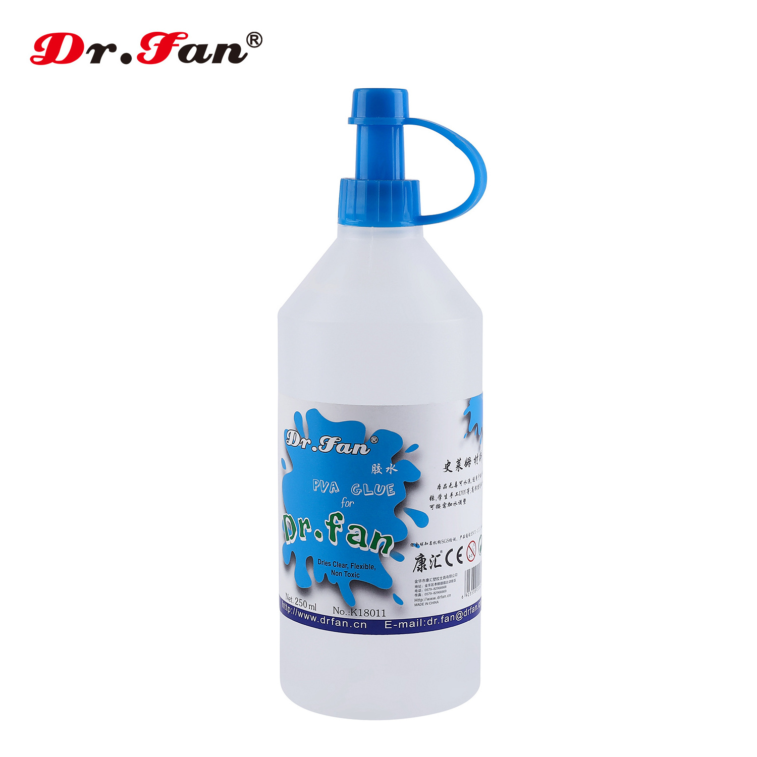 Dr.fan factory sale 2000ml thick transparent stealth clear liquid glue for crystal DIY slime kid set