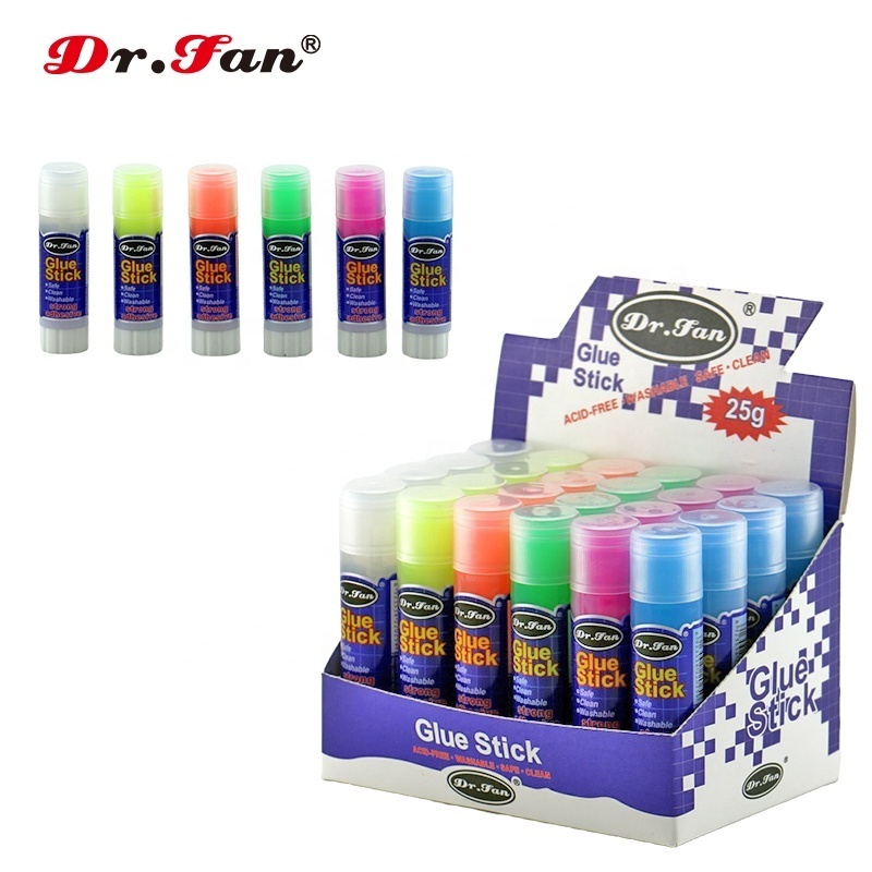 Dr.Fan Factory Glue Stick Supply 36g Transparent colorful bonds paper kids diy office school handmade assistant stong adhesive