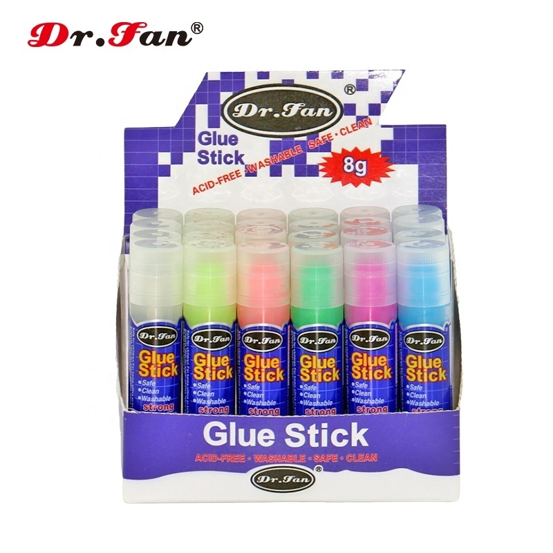 Dr.Fan Factory Glue Stick Supply 36g Transparent colorful bonds paper kids diy office school handmade assistant stong adhesive