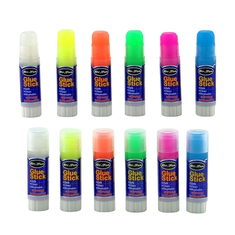 Dr.Fan Factory Glue Stick Supply 8g Transparent colorful bonds paper kids diy office school handmade assistant stong adhesive