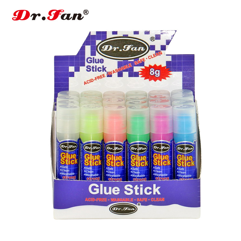 Dr.Fan Factory Glue Stick Supply 15g Transparent colorful bonds paper kids diy office school handmade assistant stong adhesive