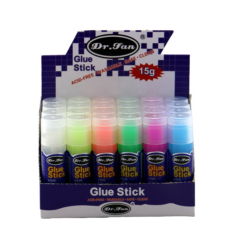 New Arrivals 15g PVP glue stick colored transparent for paper fabric and cardboard