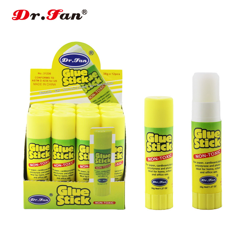 School 35g PVP Solid Glue Stick Hot Selling Non Toxic Acid Free Solvent Free Kids Wholesale OEM Weight Material Shelf Origin Gua