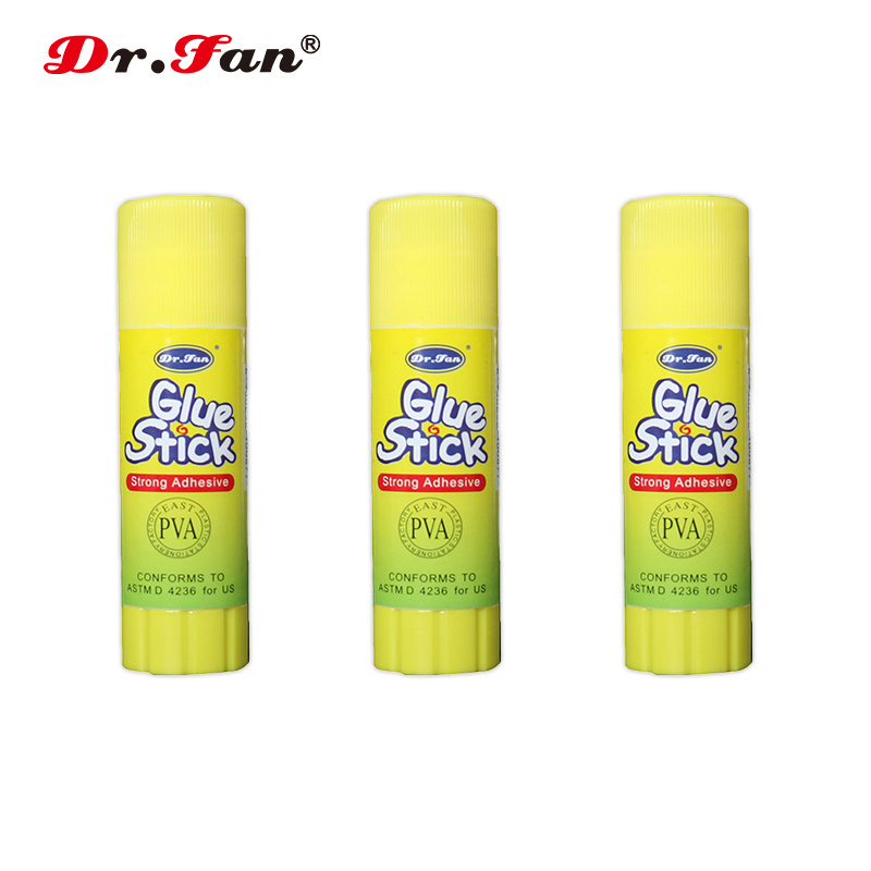 wholesale factory hot sale bulk white gray hair 36g pva pvp malaysia clear glue stick for office