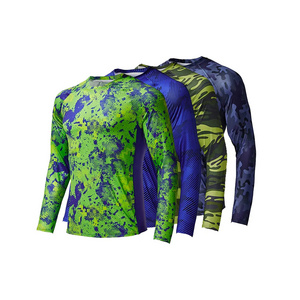 High Quality Anti-Uv Quick Dry Long Sleeve Blank Quick Dry Fishing Clothing Custom Sublimated Men Fishing Jersey Shirts