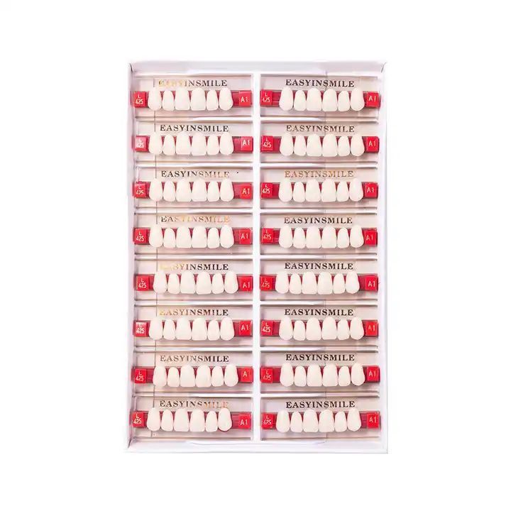 Easyinsmile Dental Material Denture Acrylic Resin tooth gems With Full Set For Teeth Beauty Treatment