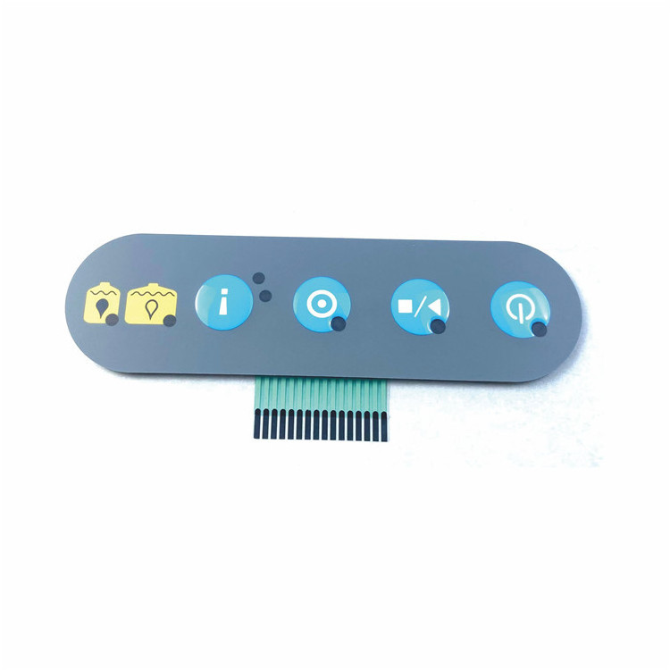 Custom Telecommunication Equipment Waterproof Anti-scratch Graphic Overlay panel Membrane Keypad Switches