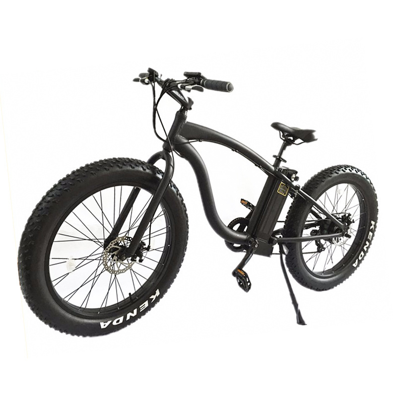 26inch 48v 500w electric chopper bicycle beach cruiser fat tire electric bike