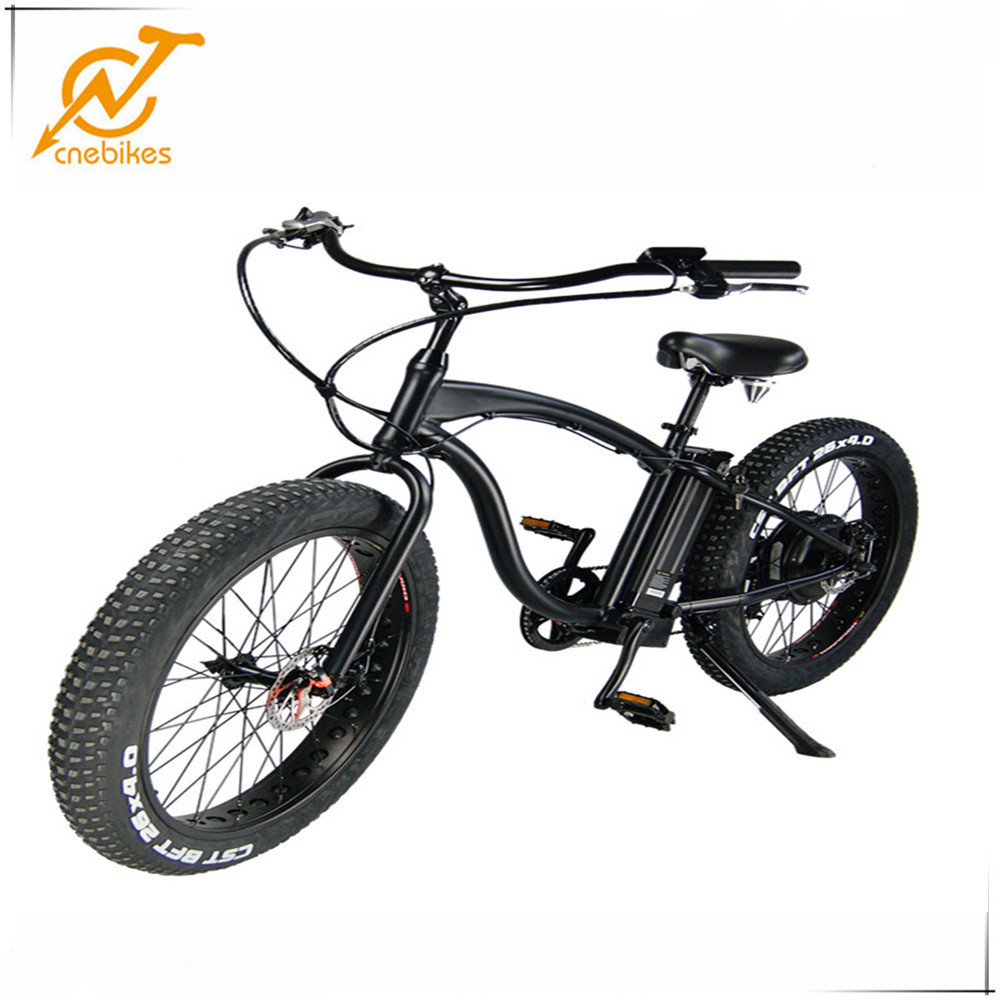 26inch 48v 500w electric chopper bicycle beach cruiser fat tire electric bike