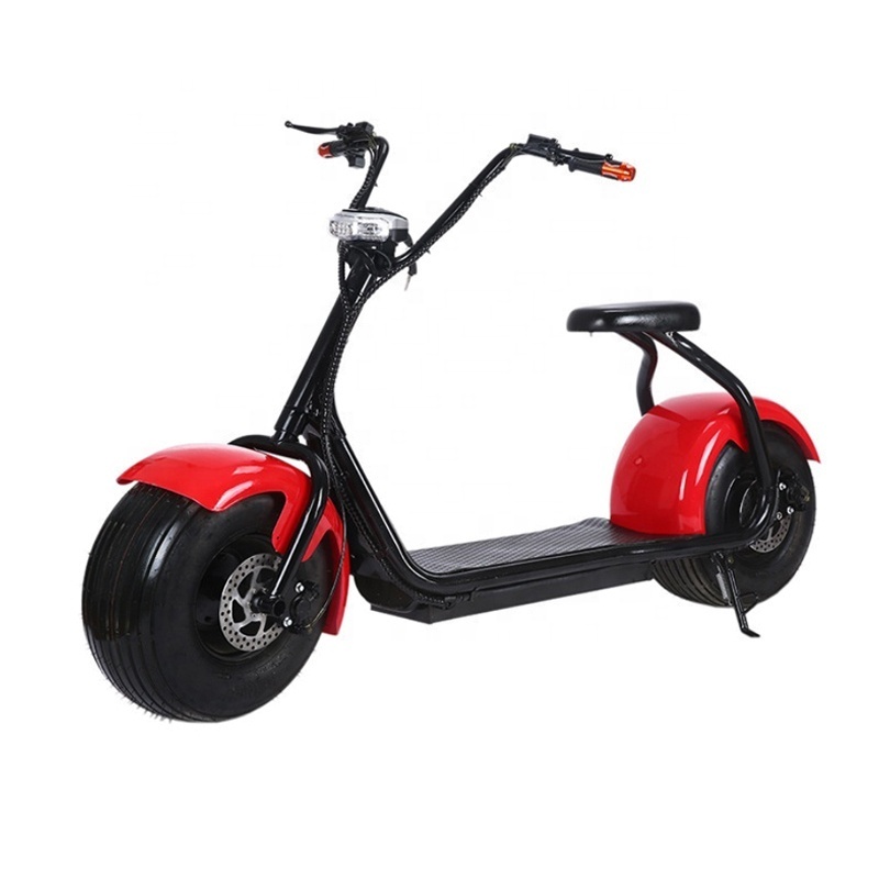 Hot Selling 18'' Fat Tire E-scooter 60v 1000w Big Power Cool Two Wheel Electric Scooter with Seat 60V 12AH Lithium Battery CE C1