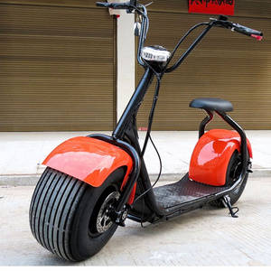 Hot Selling 18'' Fat Tire E-scooter 60v 1000w Big Power Cool Two Wheel Electric Scooter with Seat 60V 12AH Lithium Battery CE C1