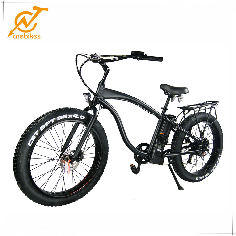 26inch 48v 500w electric chopper bicycle beach cruiser fat tire electric bike