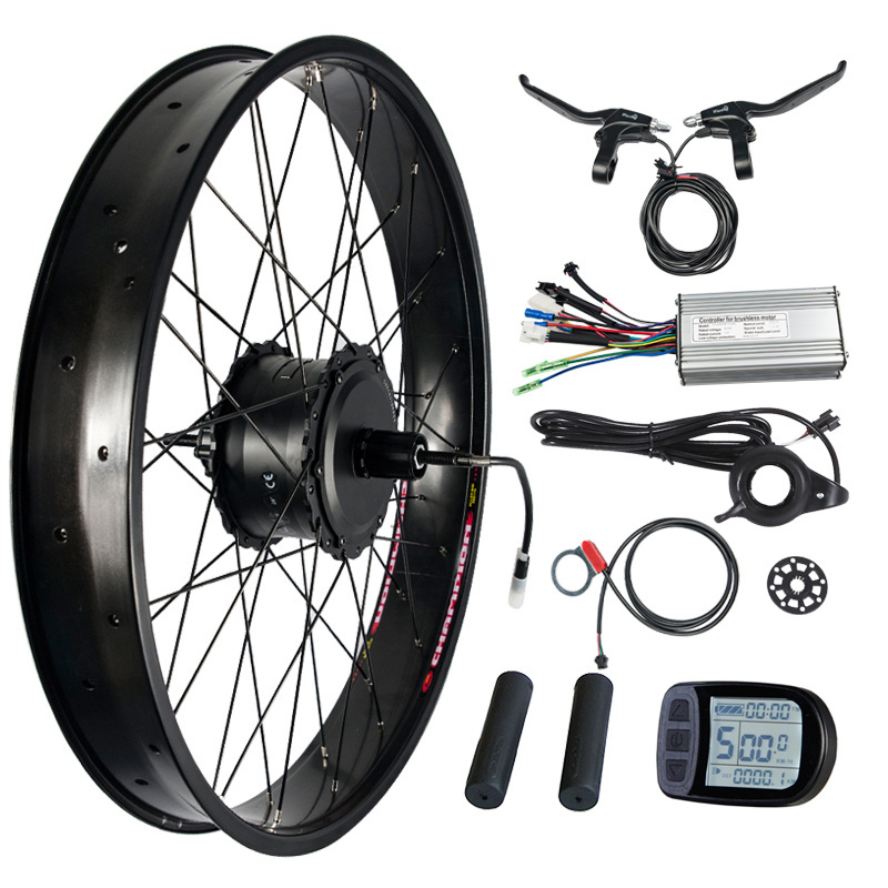 Elesmart CE Approval Certificated 48V 500W Fat Tire Electric Bike Ebike Wheel Hub Motor Conversion Kit Made In China