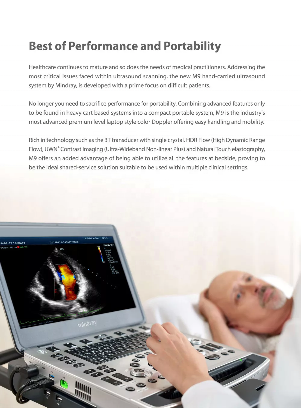 M9 Mindray Professional Portable 3D/4D Color Doppler Ultrasound Machine, ecografo mindray m5 m7 m9 ecografos mindray