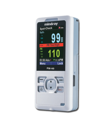 Mindray PM-60Vet Handheld Pulse Oximeter with 2.4 color TFT Screen Pet Multi Parameters PM-60Vet Monitor with Nellcor Sensor