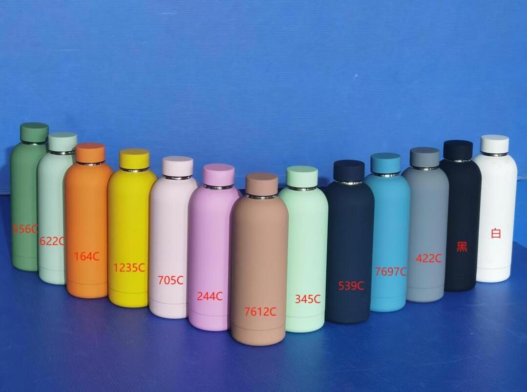 GV036 stocked Custom double wall insulated thermos logo printed hot and cold stainless steel 304 water flask with lid