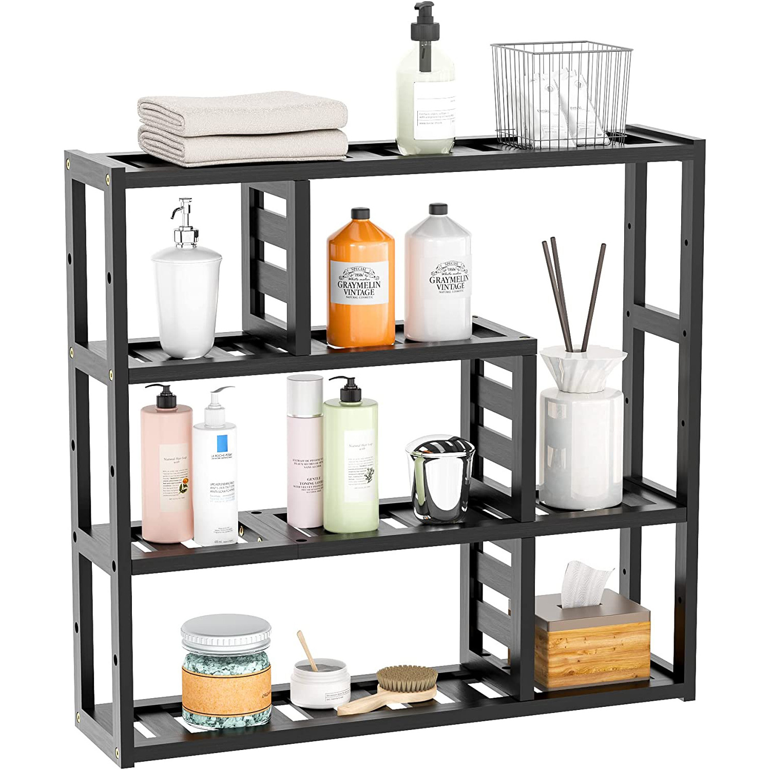 Waterproof Bathroom Organizer Over Toilet Shelve 3 Tier Plant Stands Floating Bathroom Shelves For Bedroom Living Room Bathroom