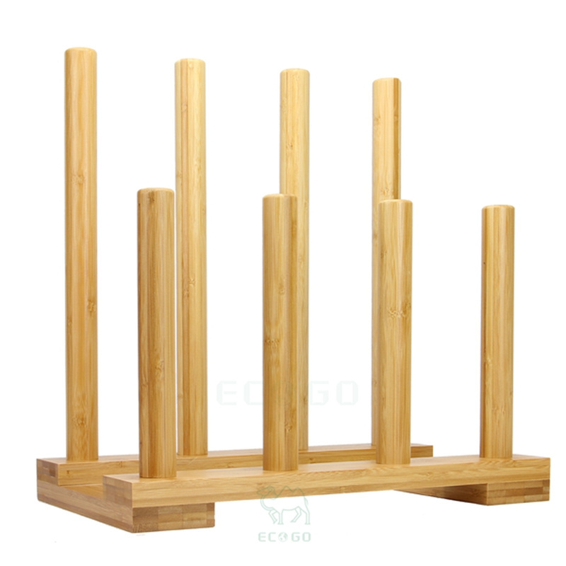 Customized 8 Pairs Boot Display Stand Bamboo Boot Dryer Rack Shoes Storage Organizer Wooden Shoe Rack