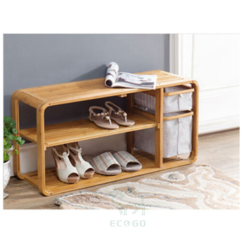 Bamboo Entryway Shoe Rack,Solid,Small Shoes Rack Organizer,Shoe Stand Free Standing Cabinet