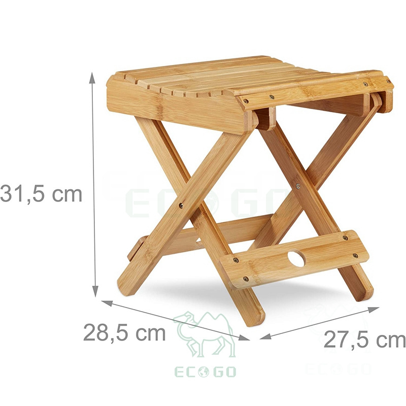 Customized Bamboo Bathroom Shower Stool for Bathroom Shower Bench Spa Stool Foot Rest Shaving Seat Stool