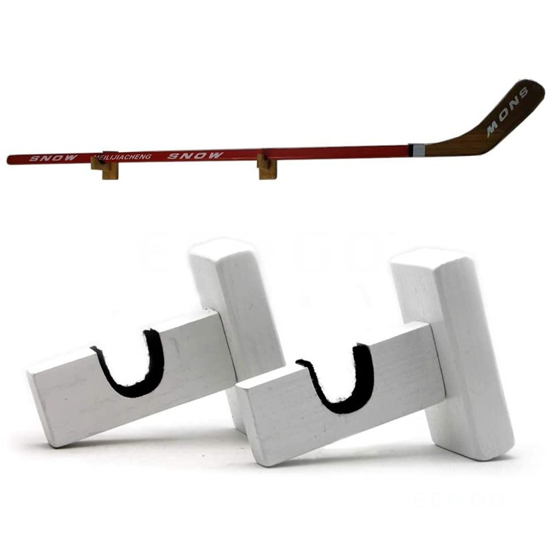 Bamboo Baseball Bat Display, Hockey Stick Display Wall Mount, Ice Hockey Stick Horizontal Hanger Rack