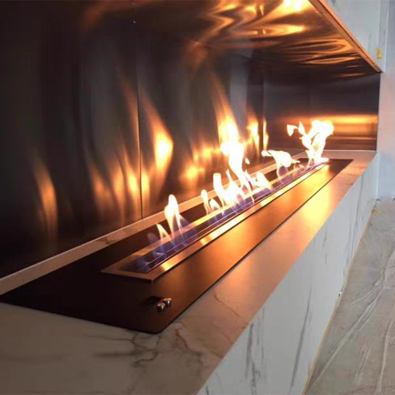 Bioethanol Ventless Clean Alcohol Fireplace with Burning Real Flame Table Fireplace