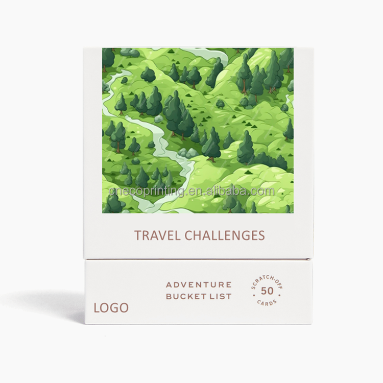 Custom Paper Printing 50 State Bucket List Challenge Adventure Travel Scratch Off Cards