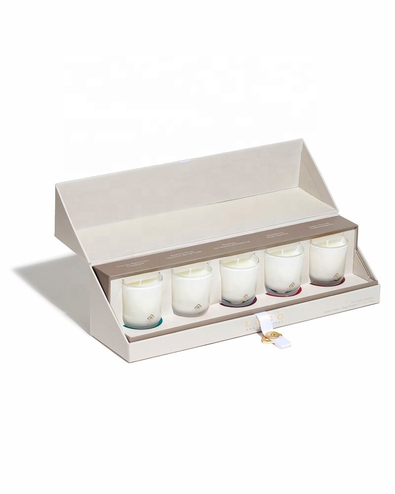 Custom Printing Luxury Paper Cardboard Tealight Candle Packaging Boxes with Insert