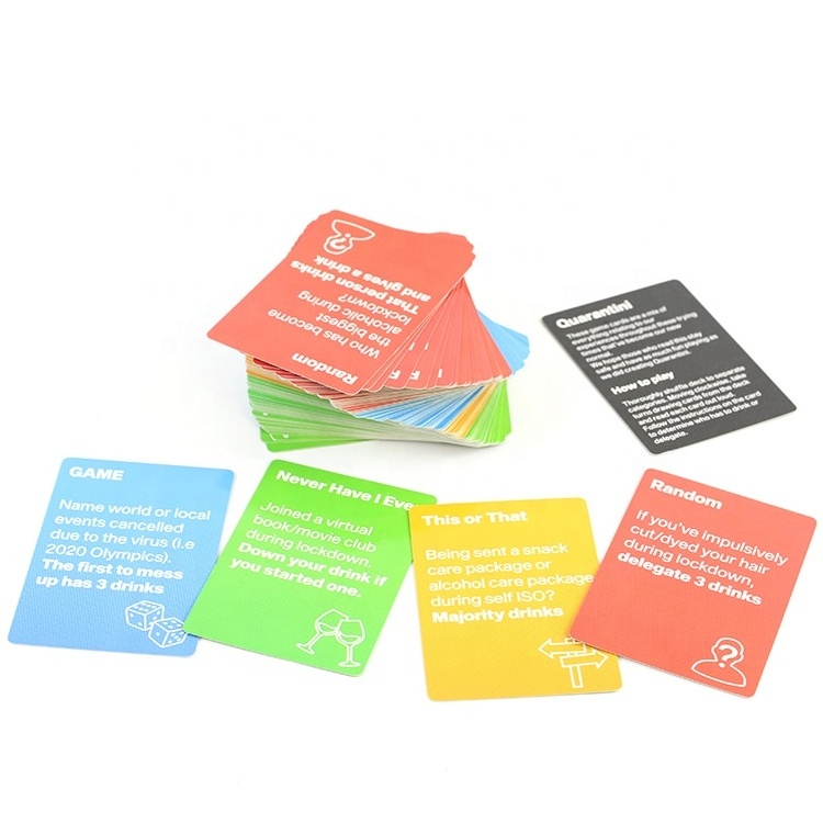 Fun Adult Customised Drinking Card Games For Adults Drinking Board Game Card