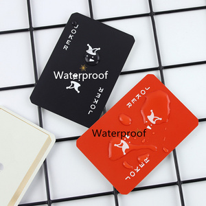 Customised Custom Logo Printing Black Waterproof Pvc Plastic Playing Poker Game Cards Deck In Bulk